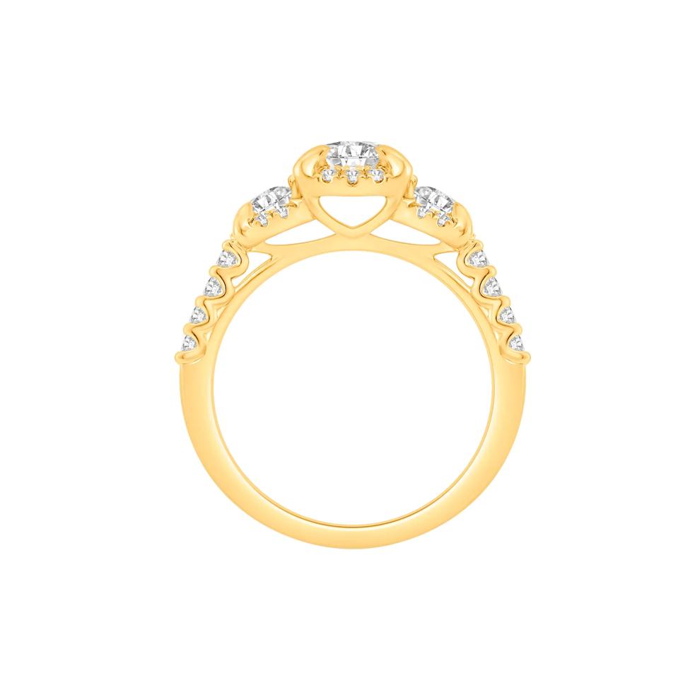Diamond Halo Engagement Ring in 14K Yellow Gold (1 1/4 ct. tw.) – Image 2 of 4