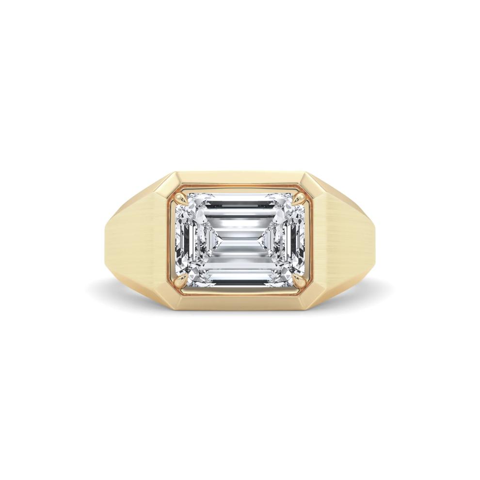 Lab Grown Diamond Emerald-Cut Solitaire Ring in 14K Yellow Gold (3 ct. tw.) – Image 1 of 5