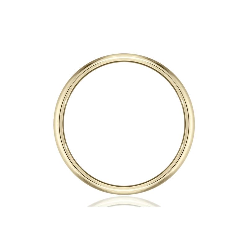 Men&rsquo;s Hammered Milgrain Wedding Band in 14K Yellow Gold, 6MM – Image 2 of 3