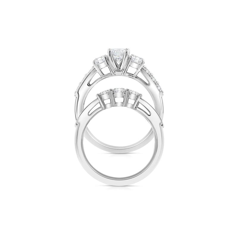 Lab Grown Diamond Engagement Ring Set in 10K White Gold &#40;2 1/4 ct. tw.&#41; – Image 2 of 3