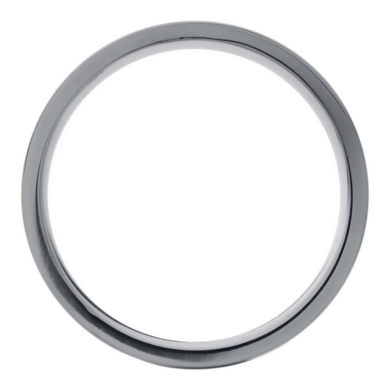 Men&rsquo;s Tantalum Wedding Band with Black Mother of Pearl Inlay, 7MM – Image 2 of 3