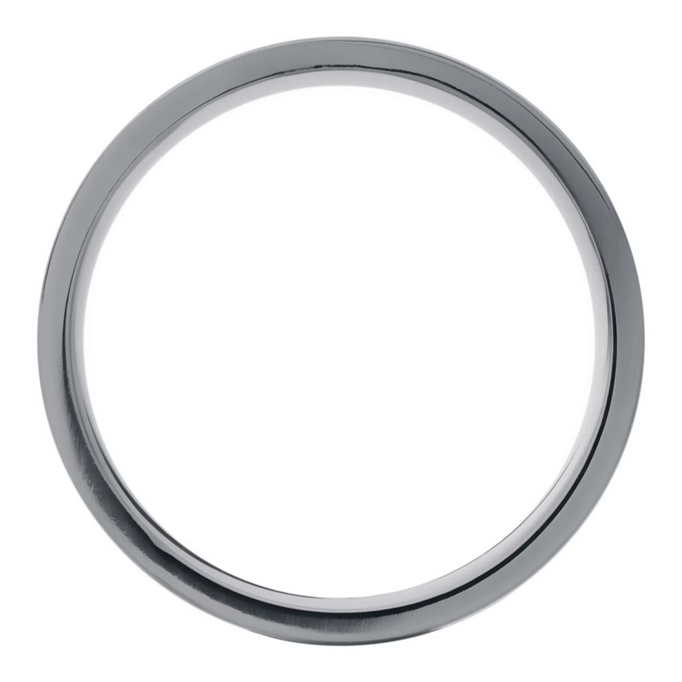 Men&rsquo;s Tantalum Wedding Band with Black Mother of Pearl Inlay, 7MM – Image 2 of 3