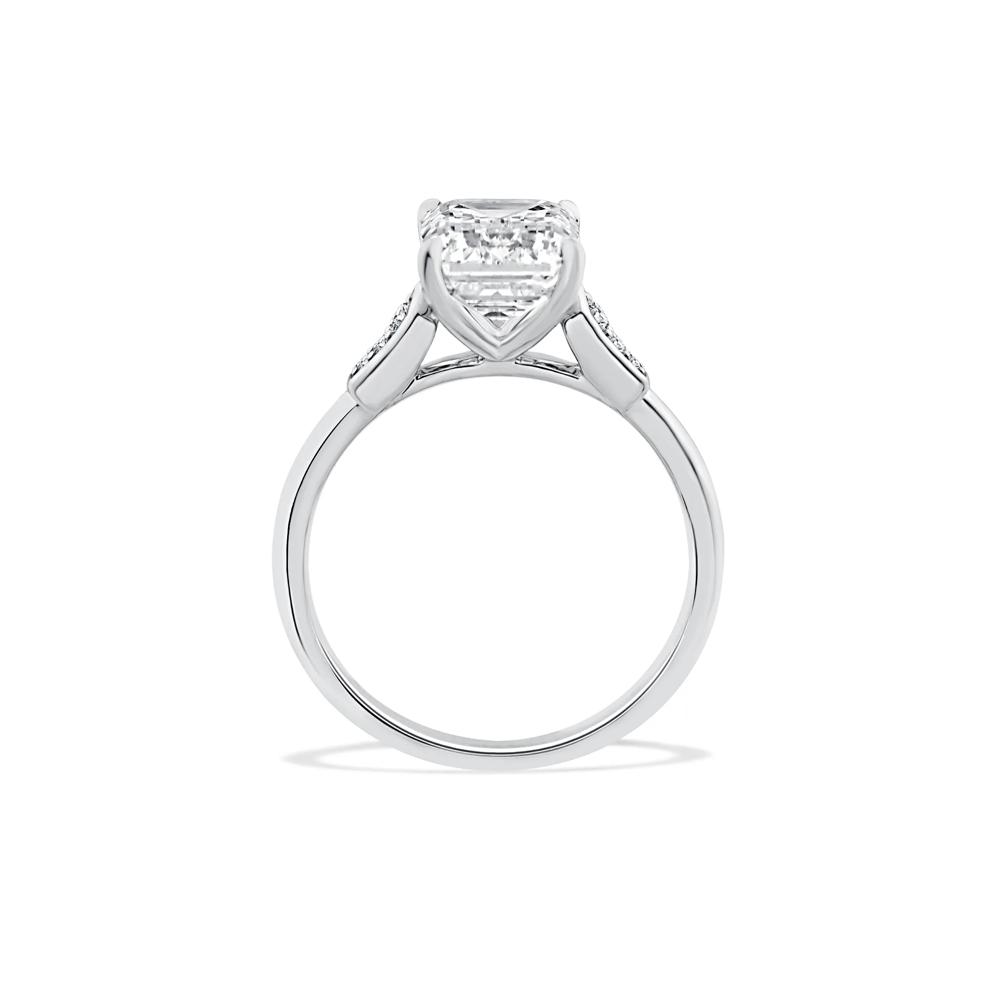 Lab Grown Diamond Emerald-Cut Engagement Ring in 14K White Gold (3 ct. tw.) – Image 2 of 4