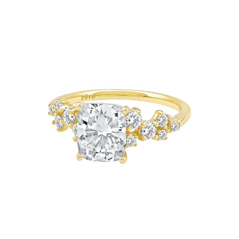 Lab Grown Diamond Elongated Cushion-Cut Engagement Ring in 14K Yellow Gold (2 1/2 ct. tw.) – Image 5 of 5