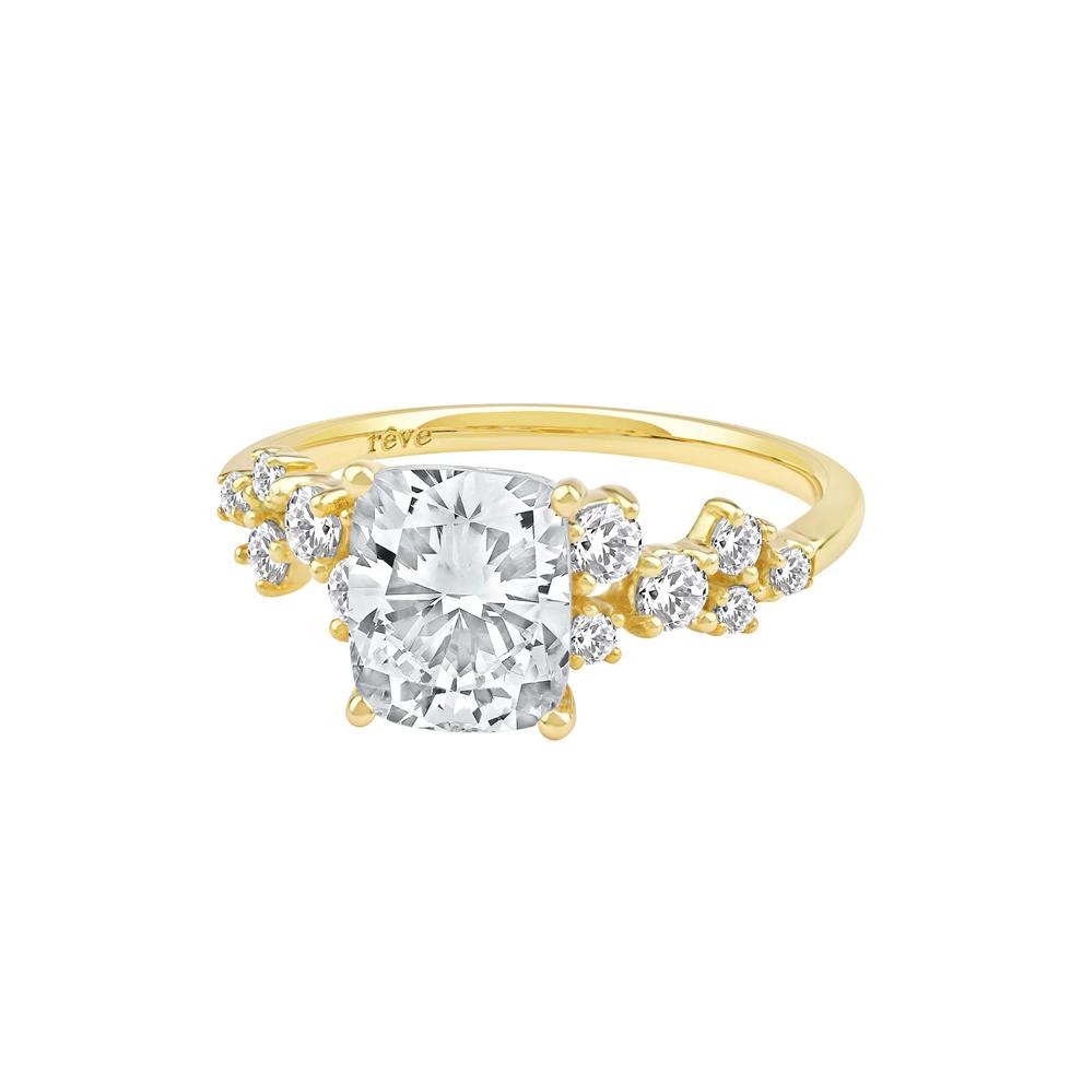 Lab Grown Diamond Elongated Cushion-Cut Engagement Ring in 14K Yellow Gold (2 1/2 ct. tw.) – Image 5 of 5