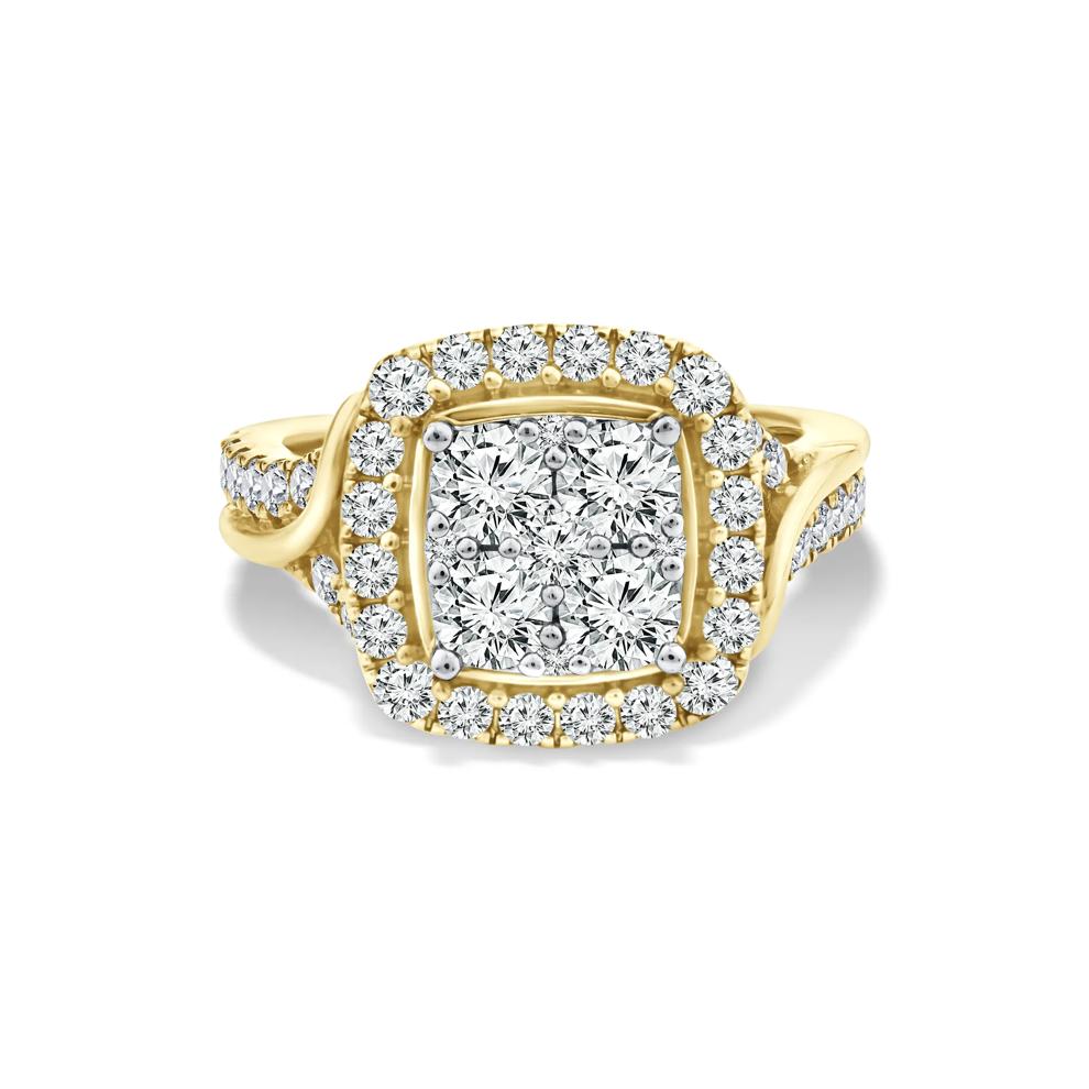 Diamond Composite Engagement Ring in 10K Yellow Gold (2 ct. tw.) – Image 1 of 4
