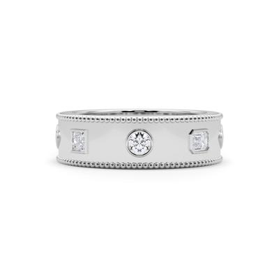 Lab Grown Diamond Mixed Shape Eternity Band in Platinum (5/8 ct. tw.)