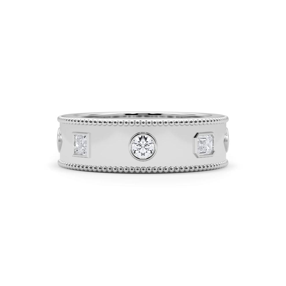 Lab Grown Diamond Mixed Shape Eternity Band in Platinum (5/8 ct. tw.) – Image 1 of 5