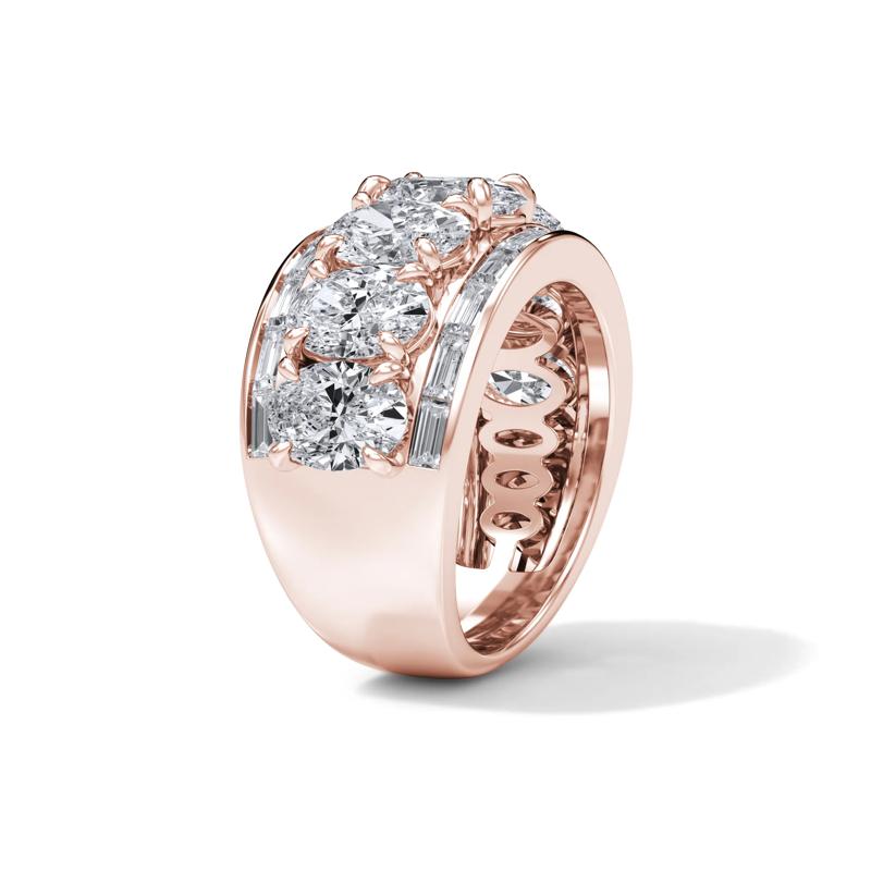 Lab Grown Diamond Multi-Row Anniversary Band in 14K Rose Gold &#40;6 ct. tw.&#41; – Image 3 of 4