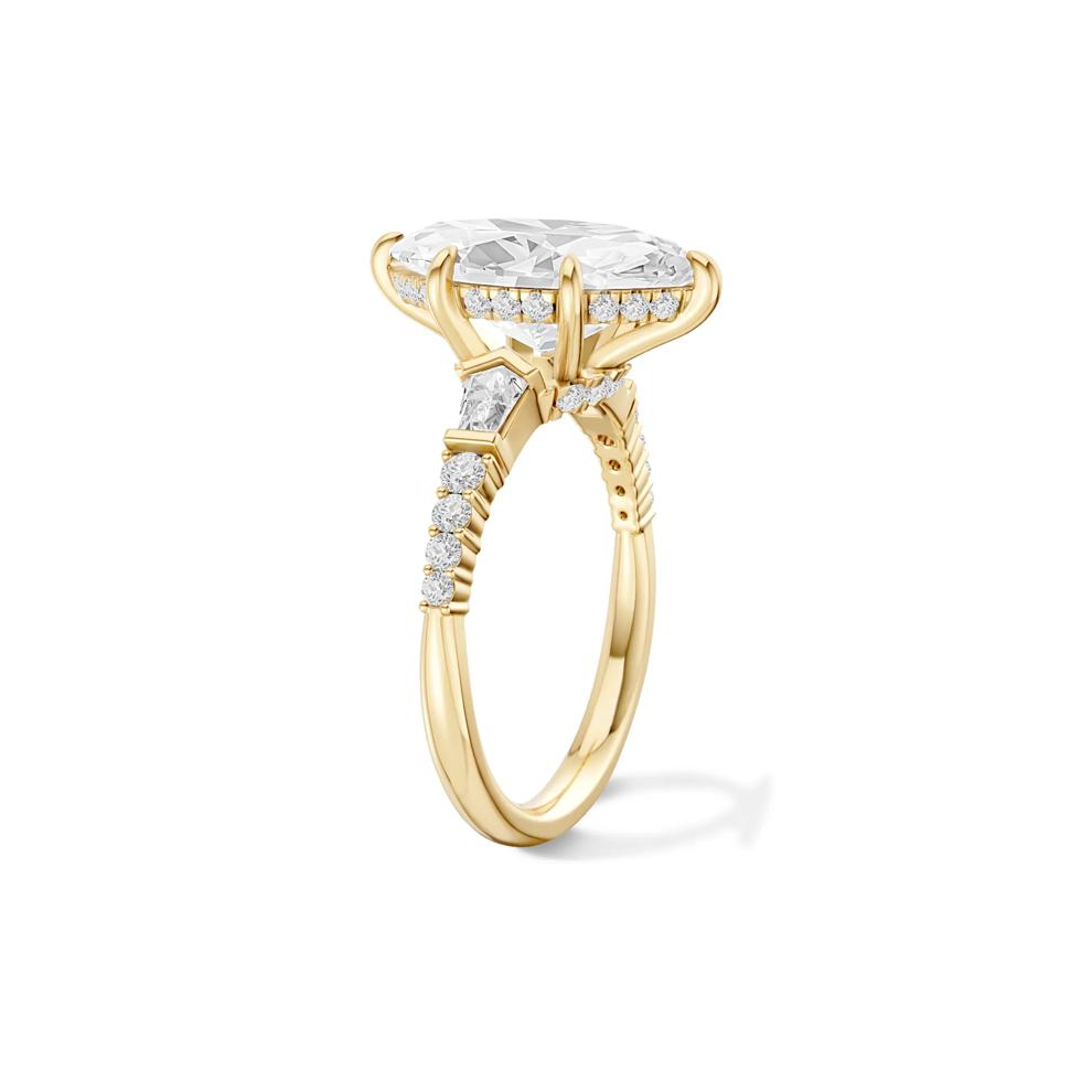 Cami Lab Grown Diamond Marquise Center Engagement Ring in 14K Yellow Gold (3 1/2 ct. tw.) – Image 3 of 4