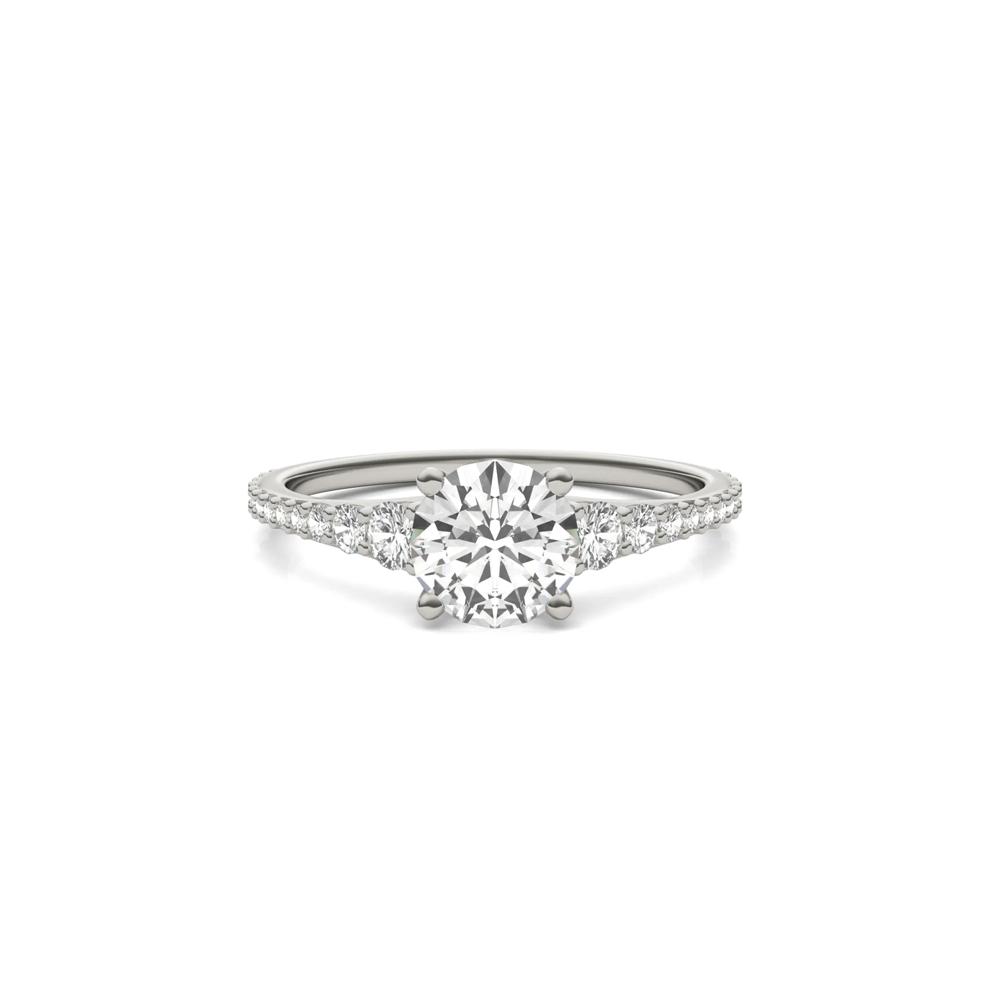 Lab-Created Moissanite Engagement Ring in 14K White Gold (1 3/8 ct. dew) – Image 1 of 5
