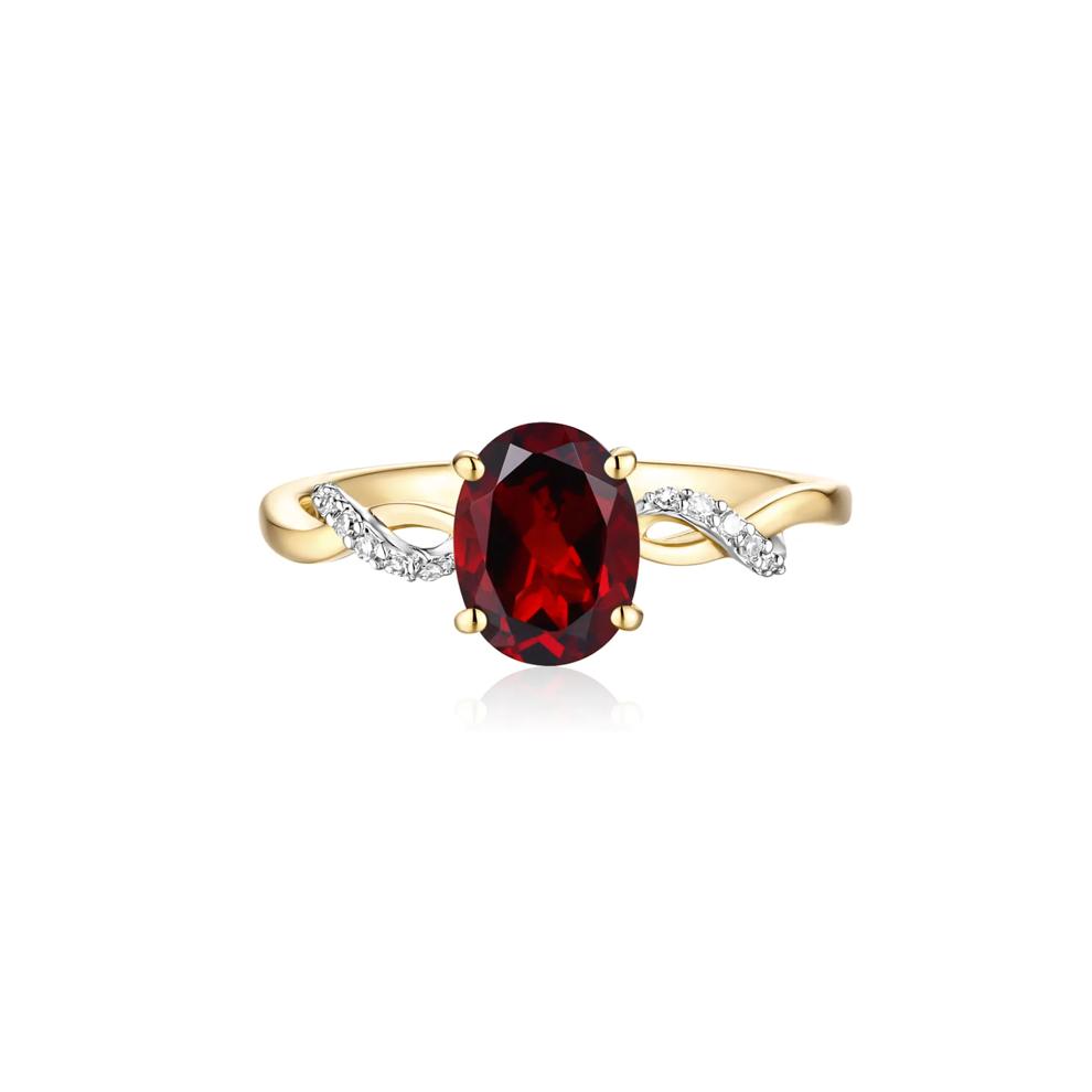 Gemstone and Diamond Ring in 10K Gold – Image 1 of 1