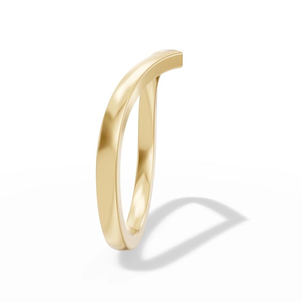 Chevron Band in 14K Yellow Gold – Image 3 of 4