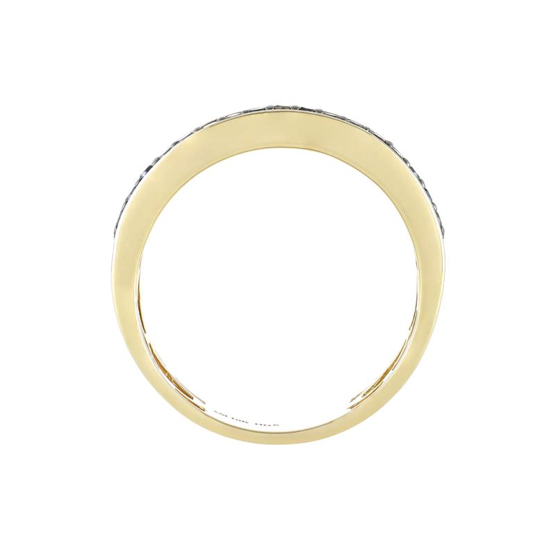 Men&#39;s Black Diamond Ring in 10K Yellow Gold &#40;1/4 ct. tw.&#41; – Image 2 of 3
