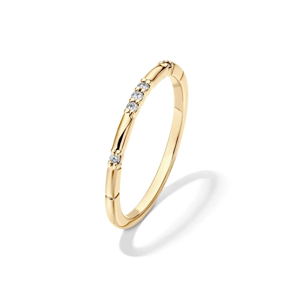 Diamond Accent Band in 10K Yellow Gold – Image 4 of 4