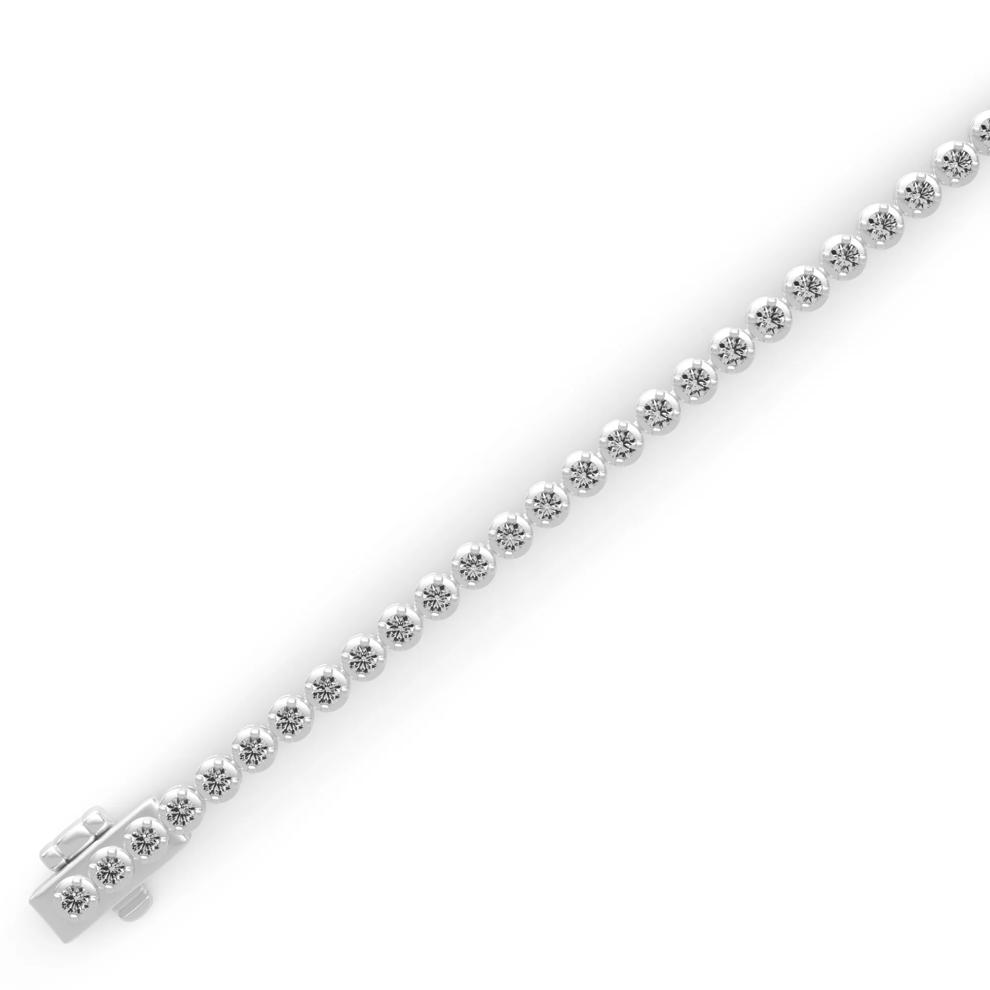 Diamond Tennis Bracelet in 10K White Gold (7/8 ct. tw.) – Image 3 of 4