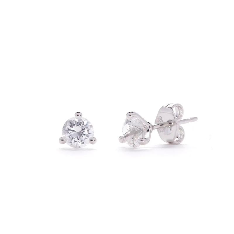 Lab Created White Sapphire Earrings in Sterling Silver – Image 1 of 1