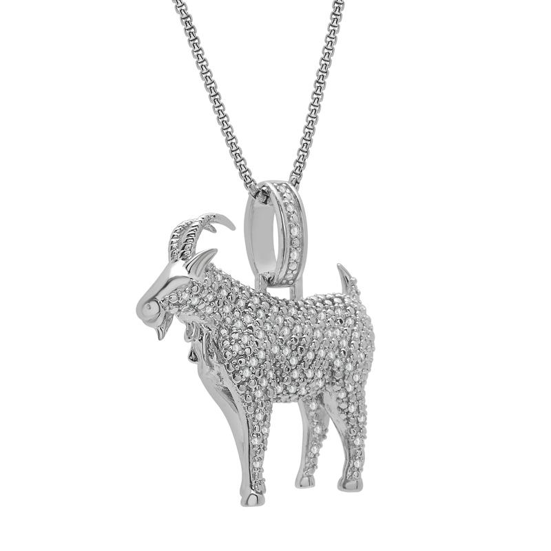 Diamond Goat Pendant in Sterling Silver &#40;1/2 ct. tw.&#41; – Image 2 of 4