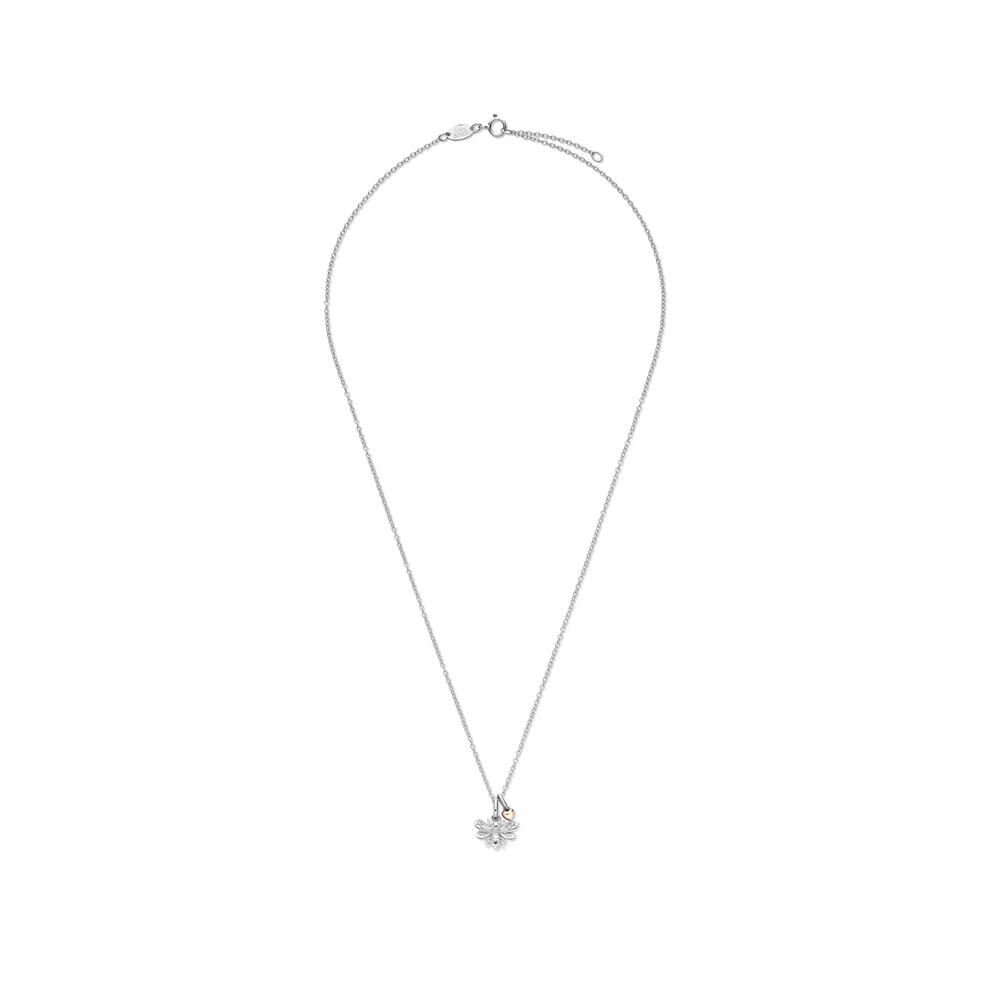 Lab Grown Diamond Accent Bee Pendant in Sterling Silver &amp; 10K Rose Gold – Image 3 of 5