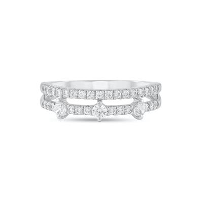 Diamond Double Row Band in 14K White Gold (1/2 ct. tw.)