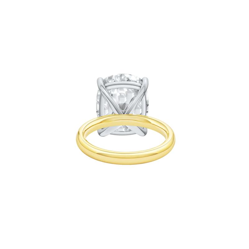 Lab Grown Diamond Elongated Cushion-Cut Engagement Ring in 14K Yellow and White Gold &#40;9 ct. tw.&#41; – Image 4 of 4