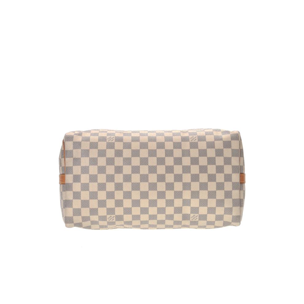Pre-Owned Louis Vuitton Damier Azur Speedy Bandouliere 35 Small Top Handle – Image 4 of 9