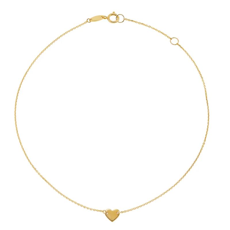 Heart Anklet in 14K Yellow Gold – Image 1 of 2