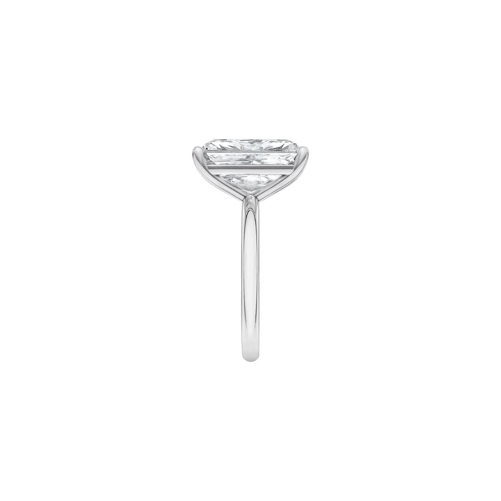 Lab Grown Diamond Radiant-Cut Solitaire Ring in 14K White Gold (4 ct.) – Image 3 of 4