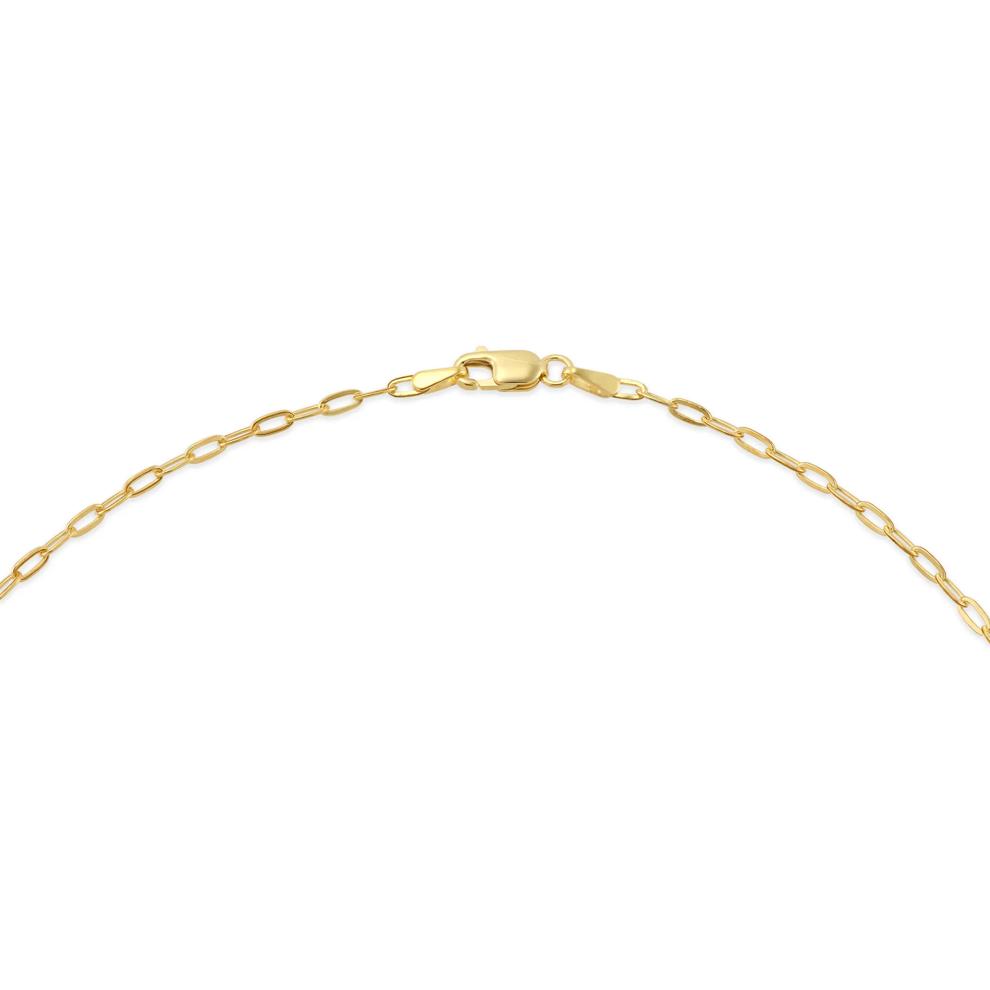 Baroque Shaped Pearl Paperclip Chain Pendant in 10K Yellow Gold – Image 2 of 4