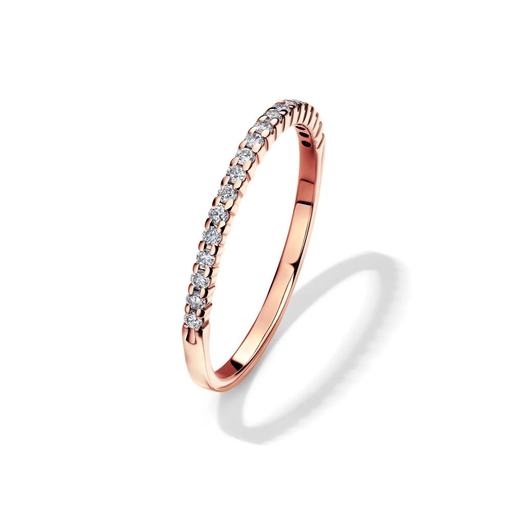 Lab Grown Diamond Anniversary Band in 10k Rose Gold (1/7 ct. tw.)  – Image 4 of 4