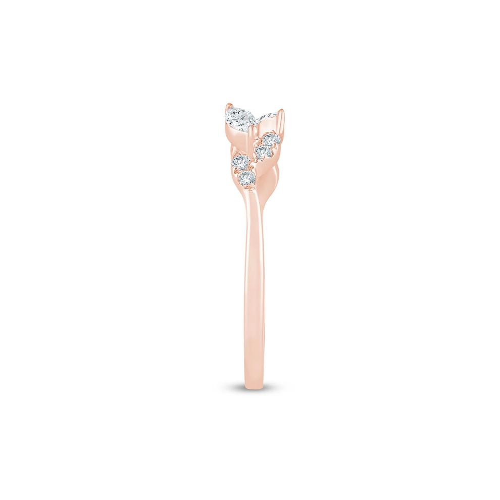Lab Grown Diamond Floral Open Anniversary Band in 14K Rose Gold (1/5 ct. tw.) – Image 3 of 3