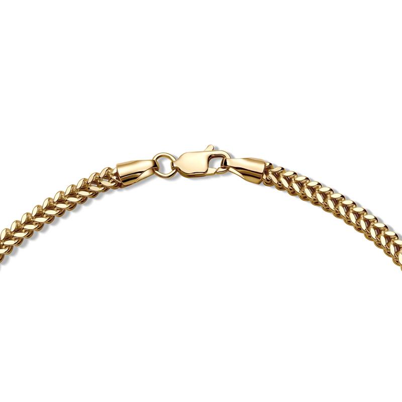 Square Franco Link Chain in 14K Yellow Gold, 3MM, 18&rdquo; – Image 3 of 3