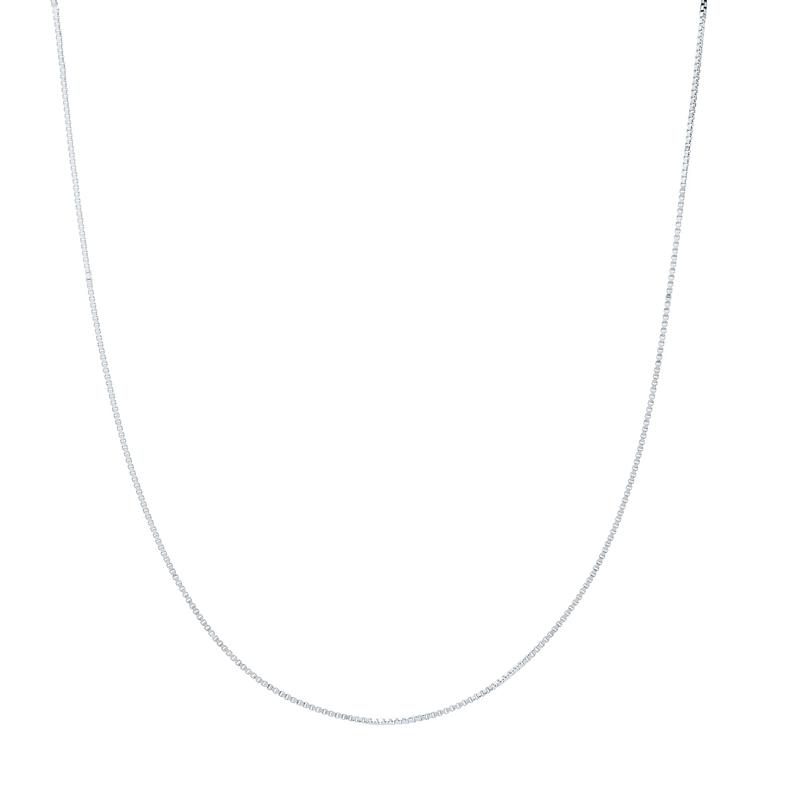 Box Chain in 14K White Gold, 18&quot; – Image 1 of 3