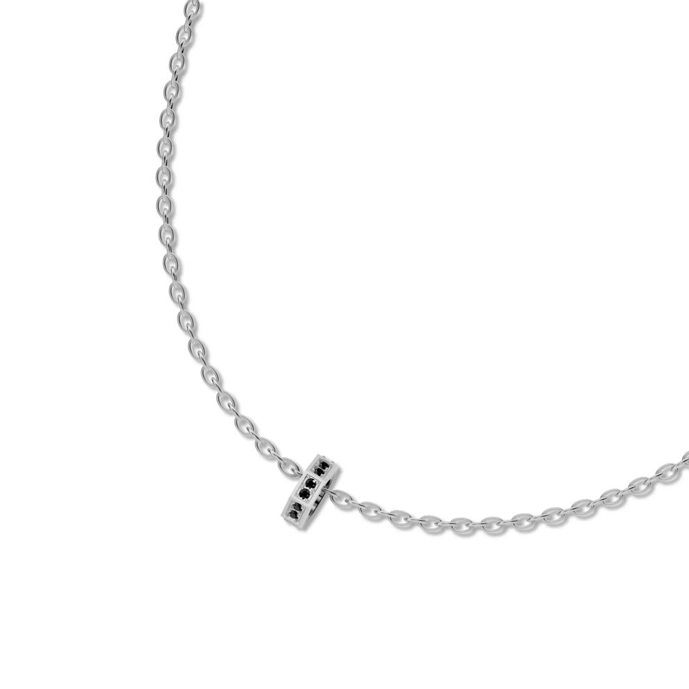 Men's Black Lab Grown Diamond Hex Nut Pendant Necklace in Sterling Silver (1/2 ct. tw.) – Image 4 of 4
