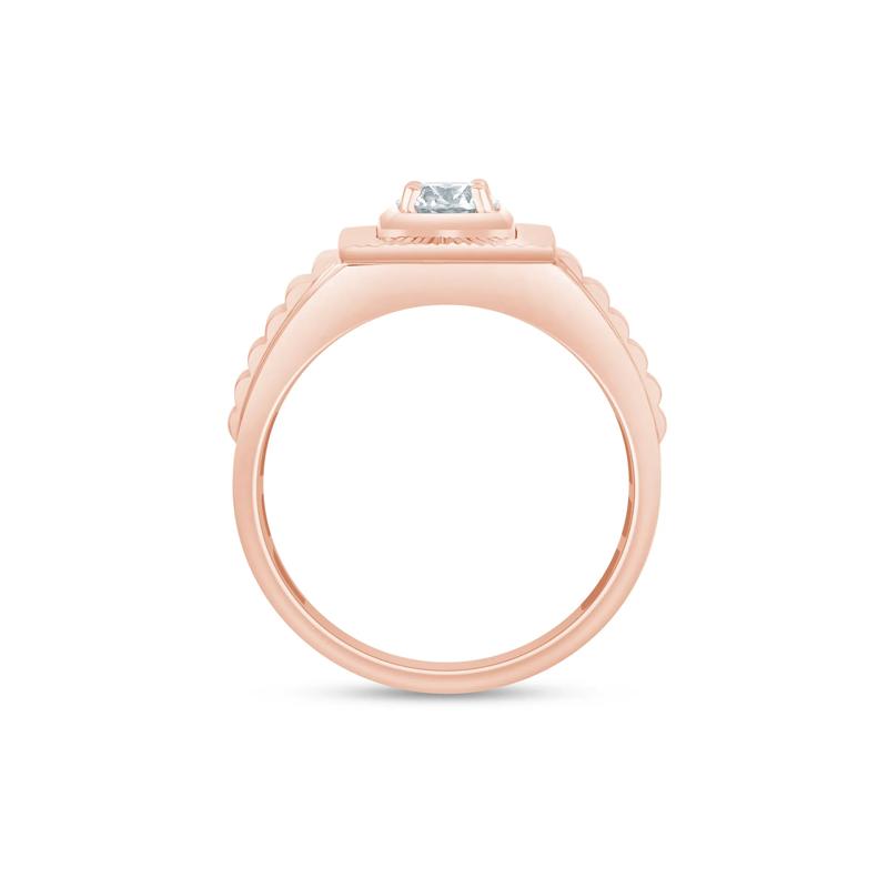 Men's Lab Grown Diamond Ring in 10K Rose Gold (1 ct. tw.) – Image 2 of 3