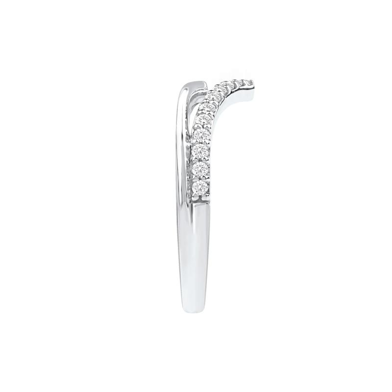 Archer Lab Grown Diamond Chevron Band in 14K White Gold &#40;1/4 ct. tw.&#41; – Image 3 of 5