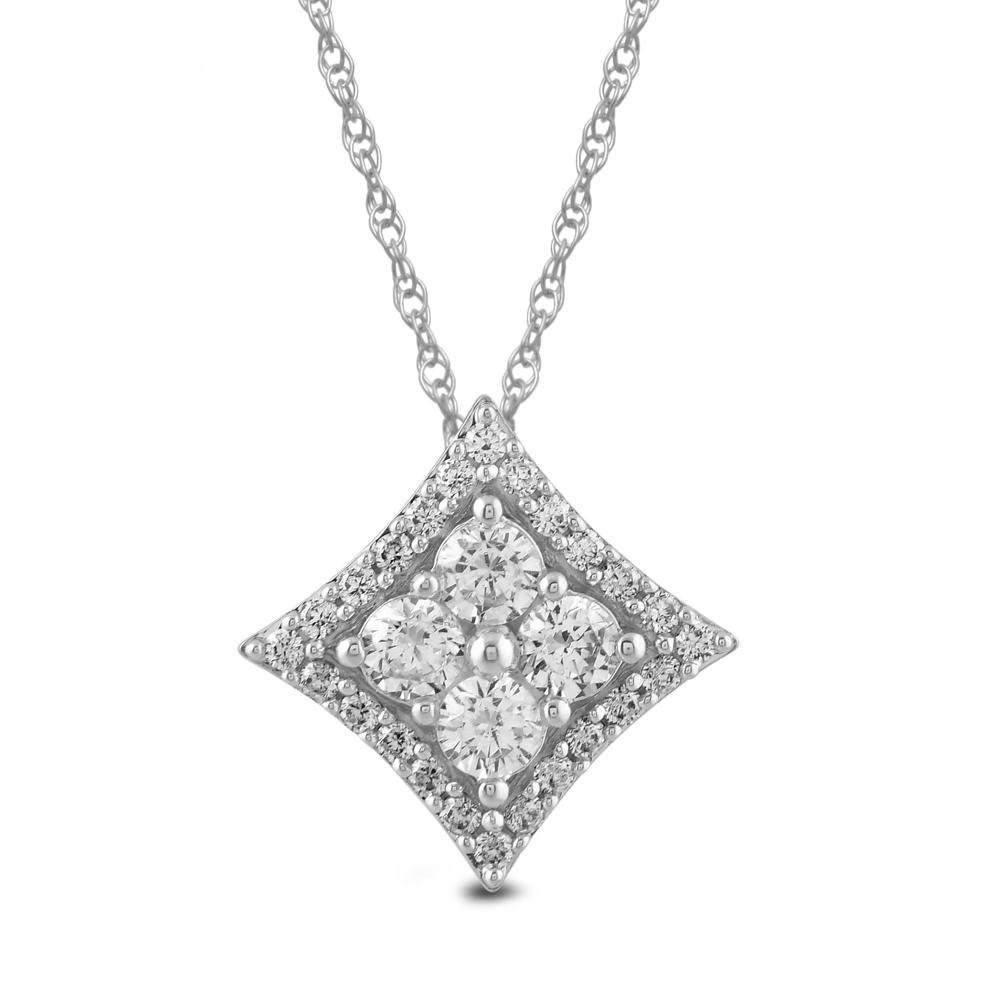 Diamond Pendant in 10K White Gold (1/2 ct. tw.) – Image 1 of 2