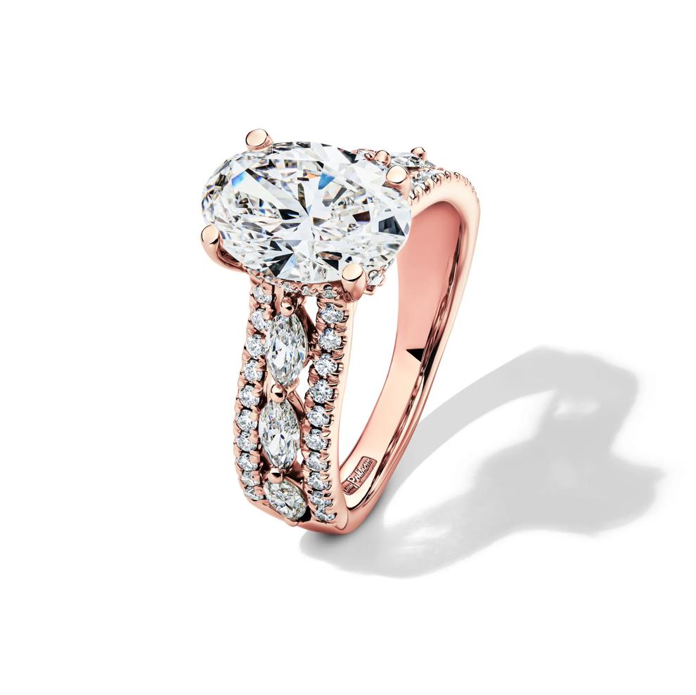 Layla Lab Grown Diamond Engagement Ring in 18K Rose Gold (4 ct. tw.) – Image 4 of 4