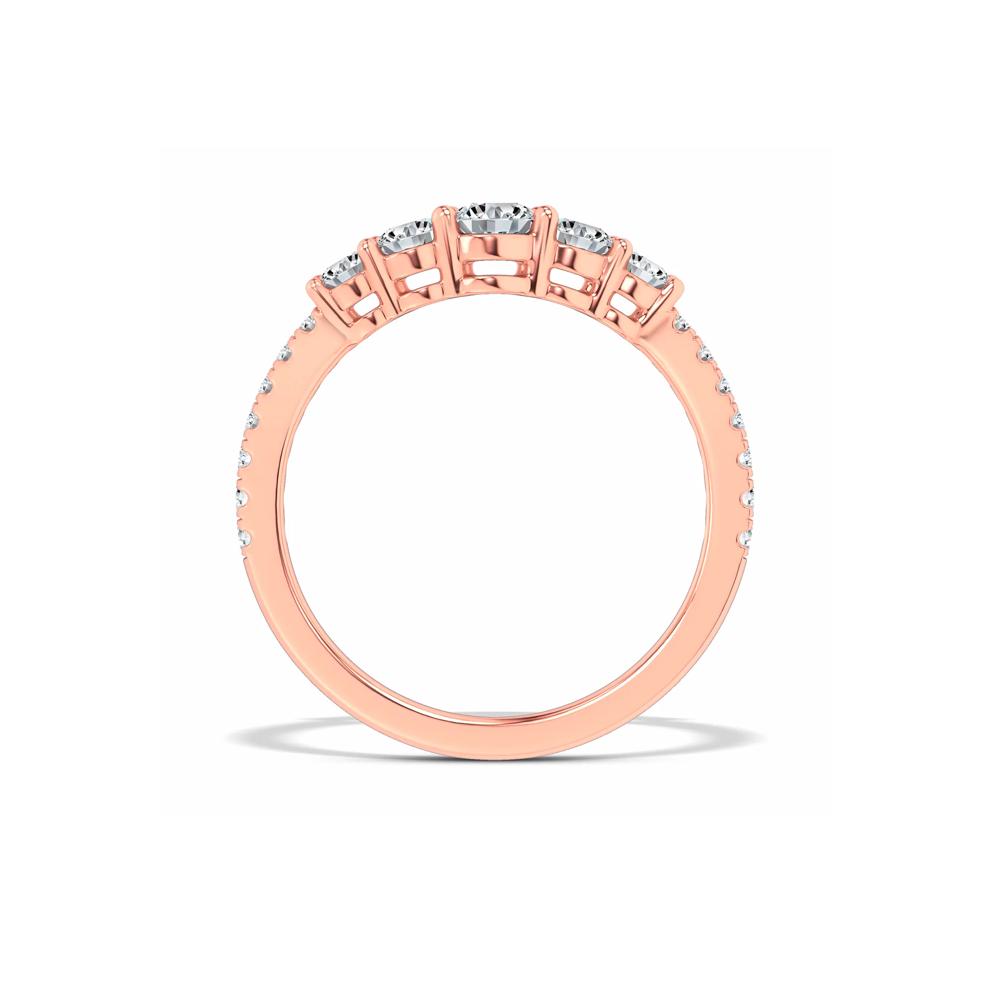 Lab Grown Diamond Graduated Contour Band in 14K Rose Gold (3/4 ct. tw.) – Image 2 of 4