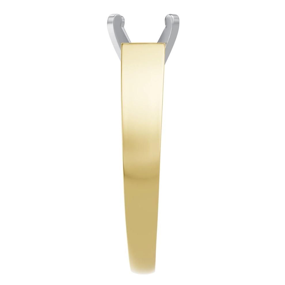 Wide Cathedral Semi-Mount Engagement Ring in 14K Gold, 4.1MM (Setting Only) – Image 6 of 6