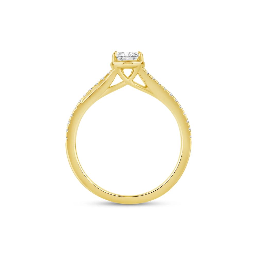 Pear-Shaped Diamond Engagement Ring in 14K Yellow Gold (5/8 ct. tw.) – Image 2 of 4