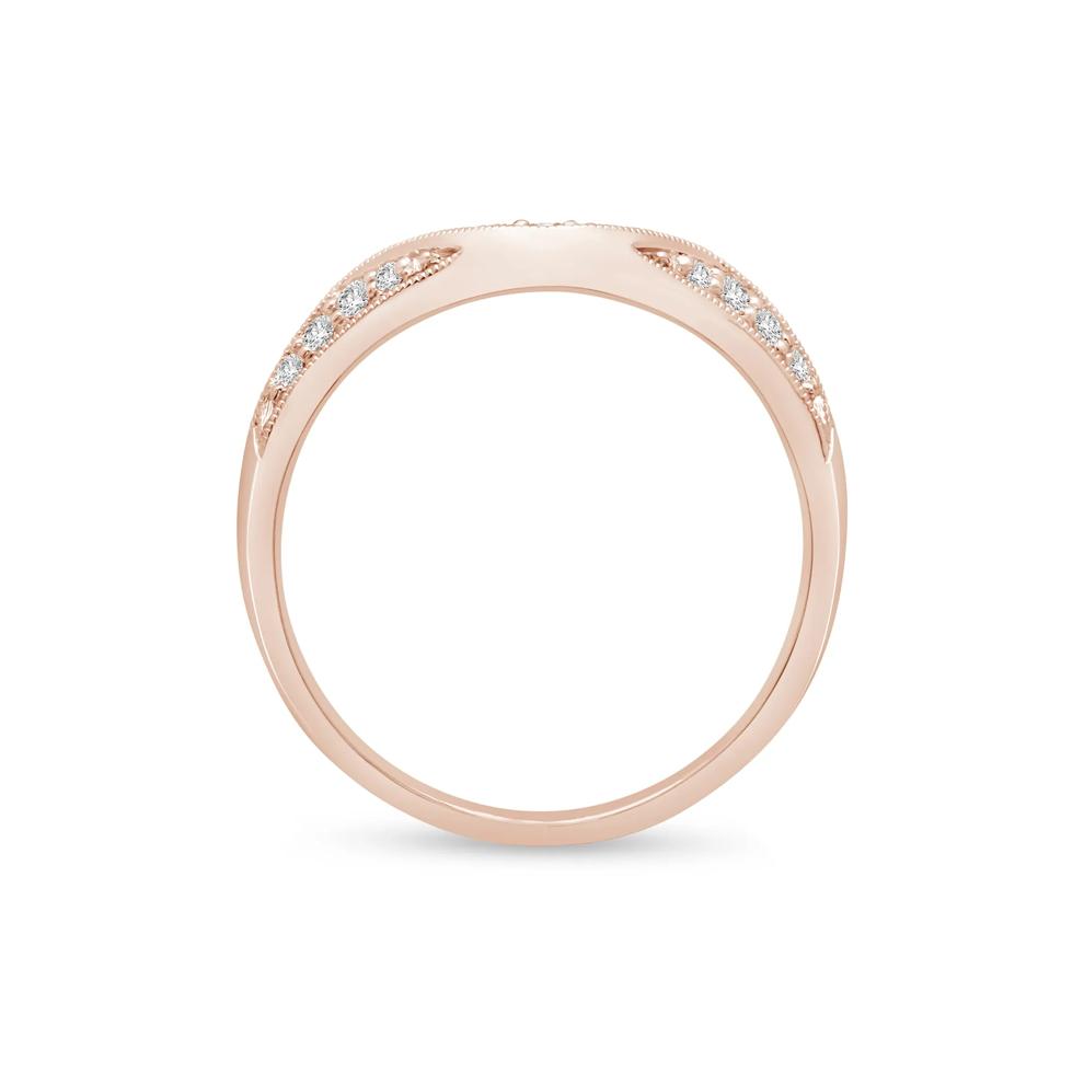 Diamond Contour Band in 14K Rose Gold (1/7 ct. tw.) – Image 2 of 3