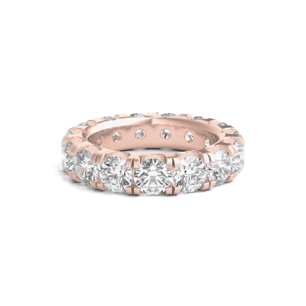 Lab Grown Round Diamond Eternity Band in 14K Rose Gold (6 ct. tw.) – Image 1 of 3