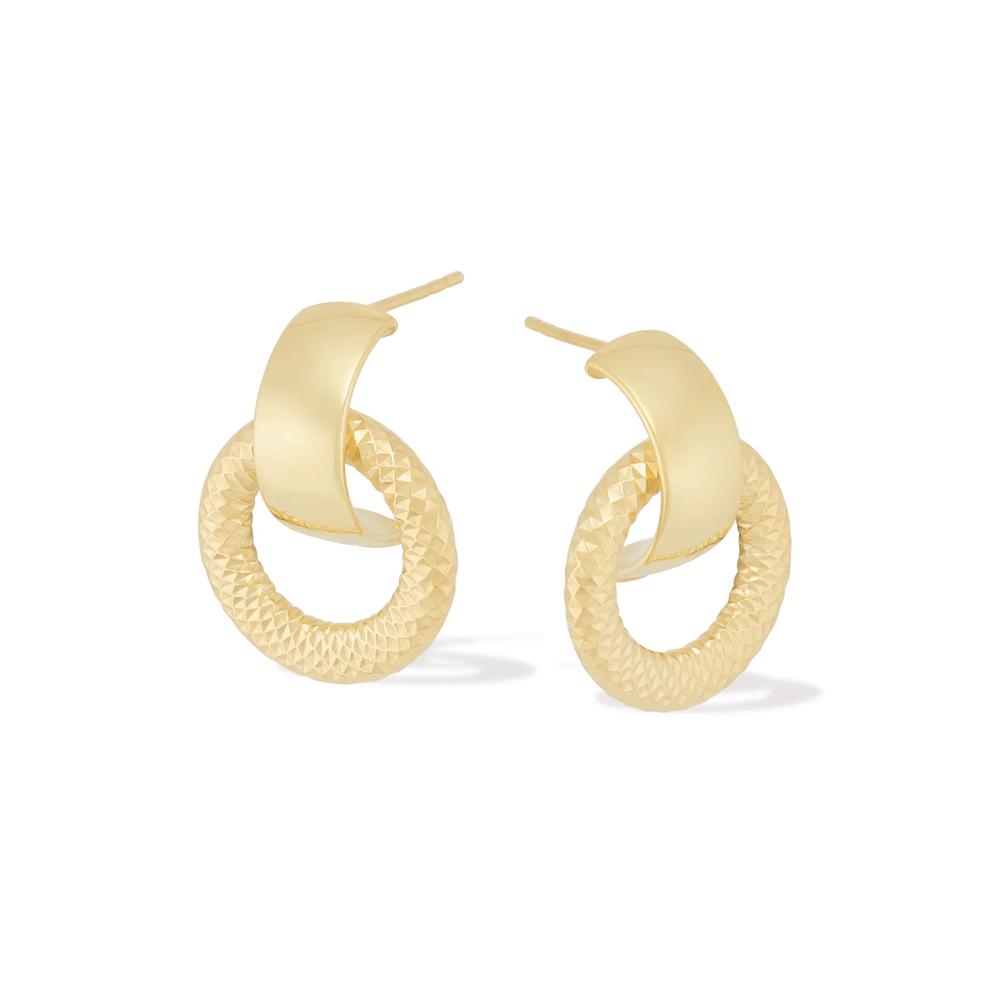Door Knocker Stud Earrings in 14K Yellow Gold – Image 1 of 2