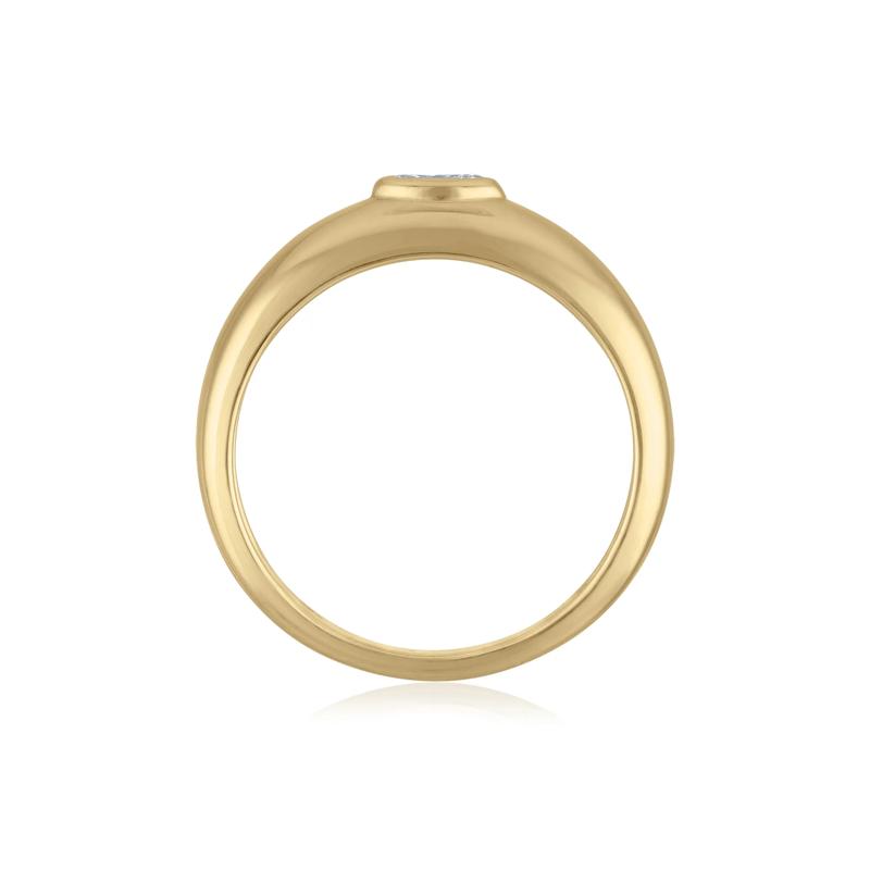 Marquise Diamond Ring in 10K Yellow Gold &#40;1/10 ct. tw.&#41; – Image 2 of 3