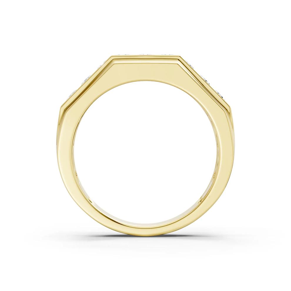 Men's Lab Grown Diamond Geometric Band in 10K Yellow Gold (3/4 ct. tw.) – Image 4 of 4