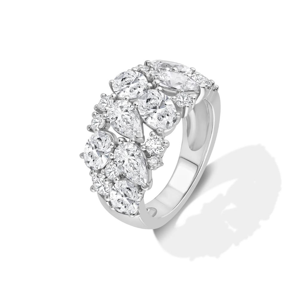 Lab Grown Diamond Mixed Cut Scatter Ring in 14K White Gold (4 3/4 ct. tw.) – Image 4 of 4