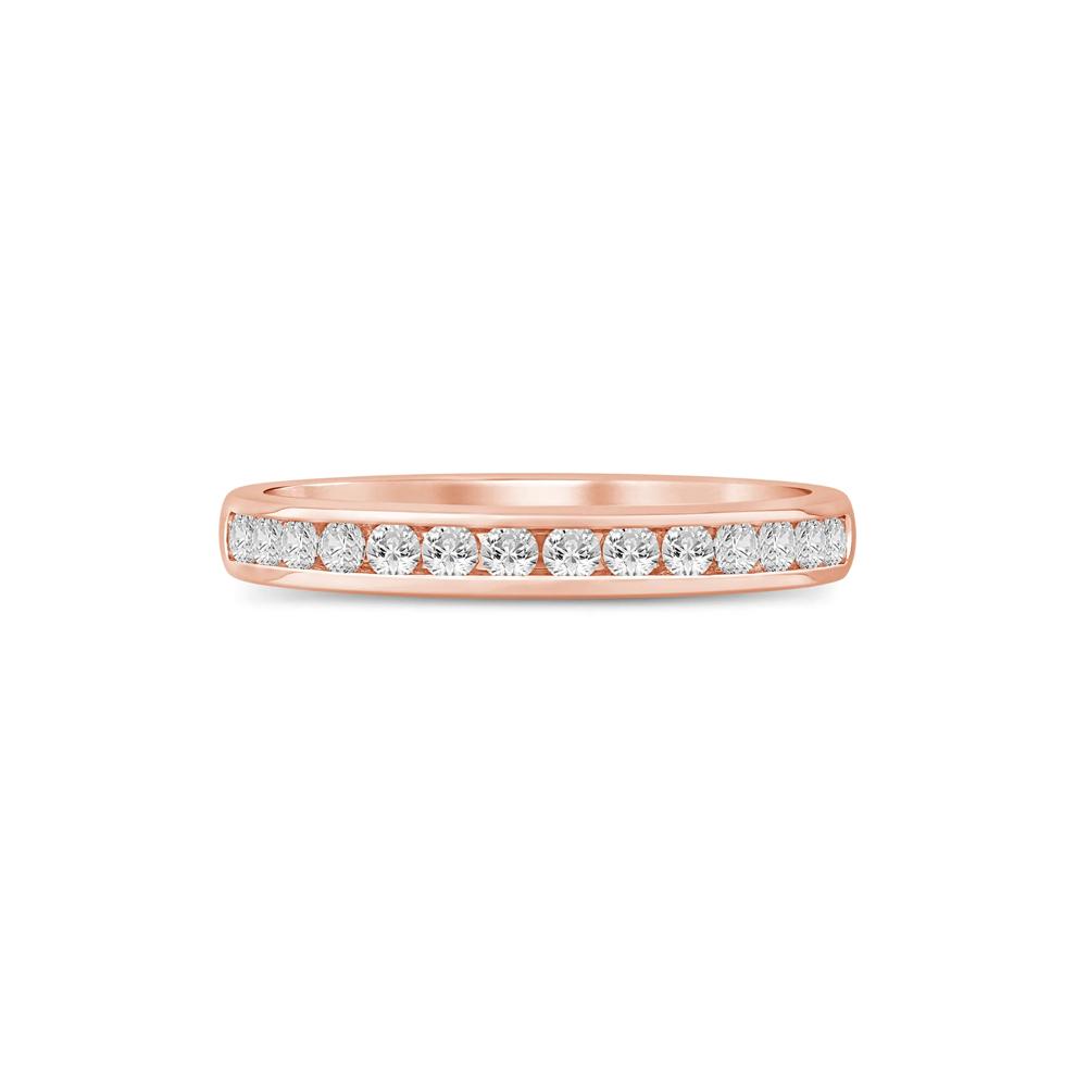 Lab Grown Diamond Channel-Set Wedding Band in 14K Rose Gold (1/3 ct. tw.) – Image 1 of 3