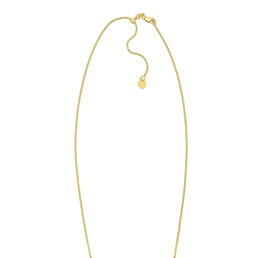 Adjustable Popcorn Chain in 14K Yellow Gold, 1.15mm, 22" – Image 2 of 3