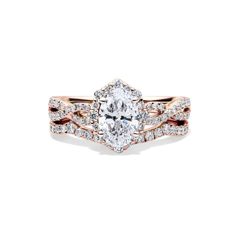 Whitney Lab Grown Diamond Bridal Set in 14K Rose Gold &#40;1 3/4 ct. tw.&#41; – Image 1 of 6